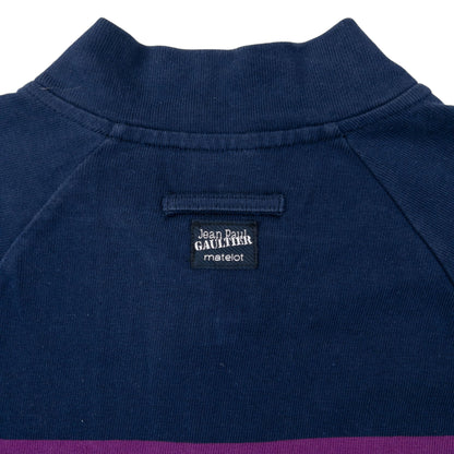 Vintage Jean Paul Gaultier Matelot Striped Zip Up Sweatshirt Womens Size S
