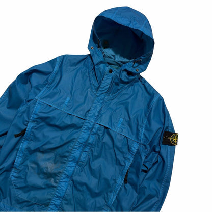 Stone Island Mussola Gommata Jacket | Medium, Blue
