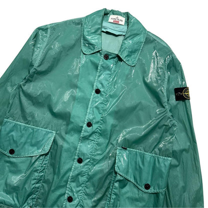 Stone Island Supreme Glazed New Silk Jacket | Large, Green