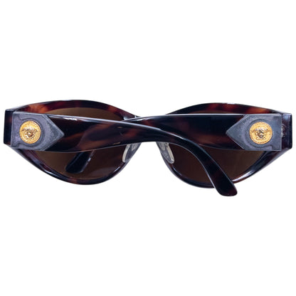 Vintage 90s Gianni Versace Tortoise Shell Sunglasses | O/S, Brown