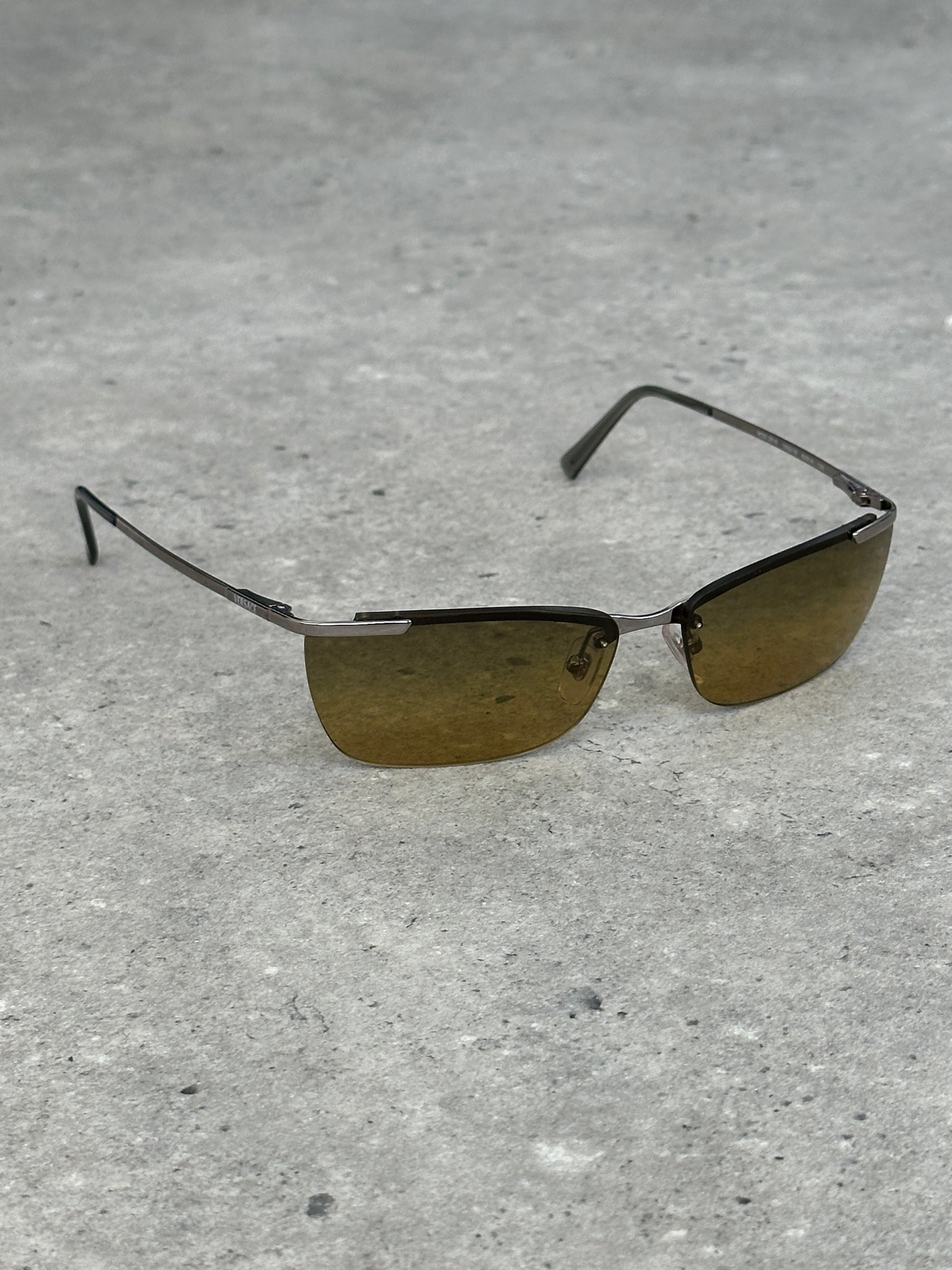 Versace 2000s Rimless Rectangular Sunglasses
