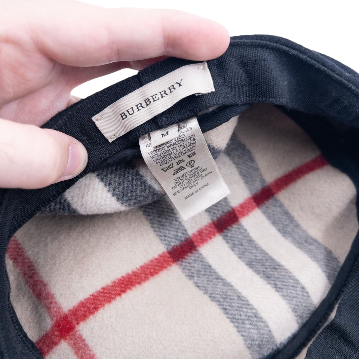 Vintage Burberry Wool Newsboy Hat Size M | O/S, Black