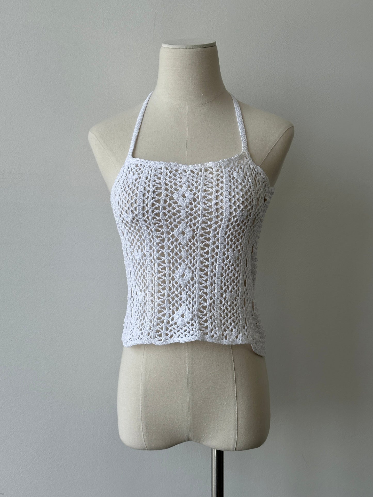 Vintage 2000s Crotchet Vest Top - S