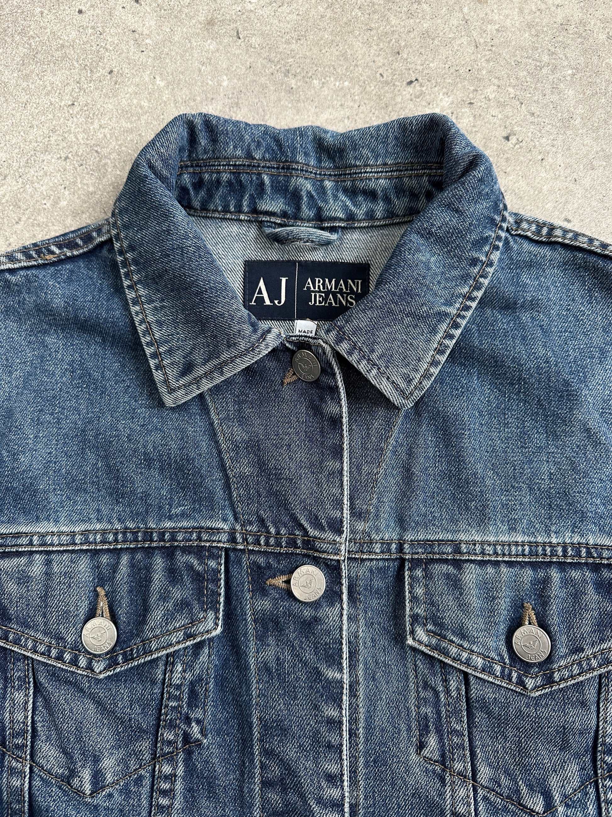 Armani Jeans 2000s Logo Denim Jacket - S