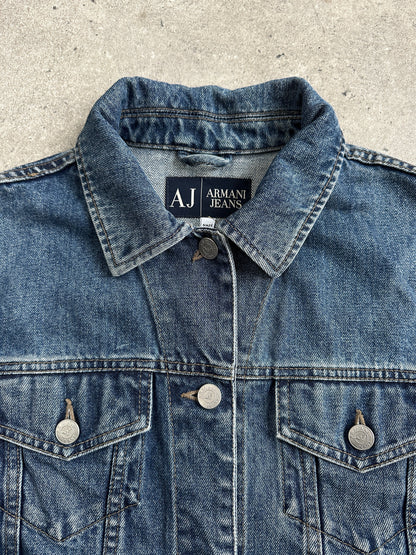 Armani Jeans 2000s Logo Denim Jacket - S