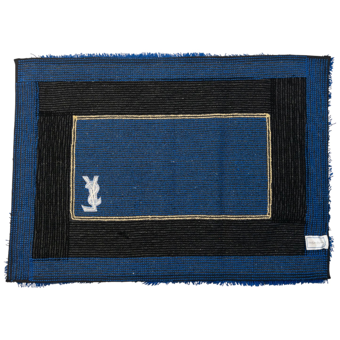 Vintage 80s YSL Yves Saint Laurent Small Rug | O/S, Multicoloured