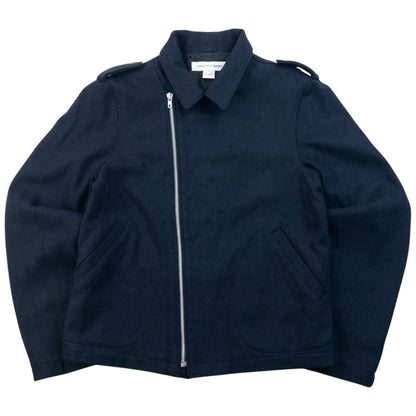 Vintage Comme Des Garçons SHIRT Asymmetric Wool Jacket Size S | Small, Navy