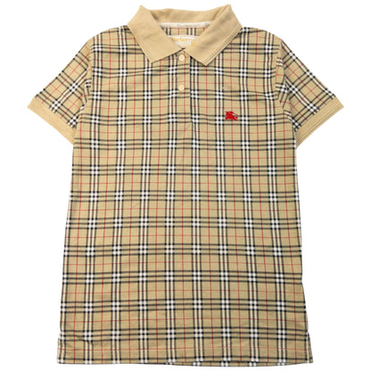 Vintage 90s Burberry Nova Check Polo Shirt Womens Size L | Large, Beige