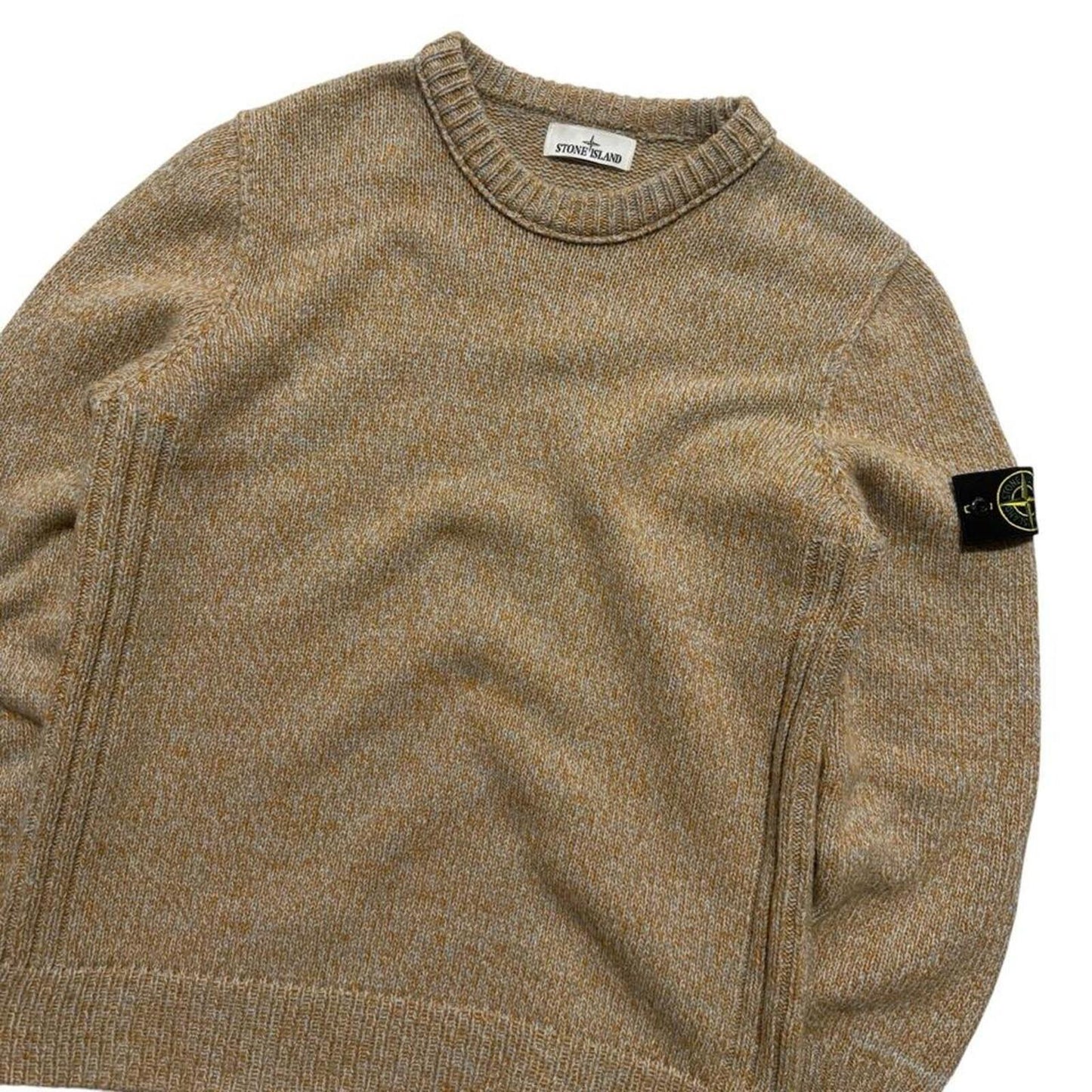 Stone Island Heavy Wool Blend Pullover | Large, Beige