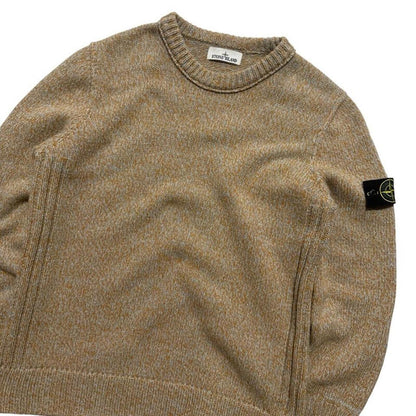 Stone Island Heavy Wool Blend Pullover | Large, Beige
