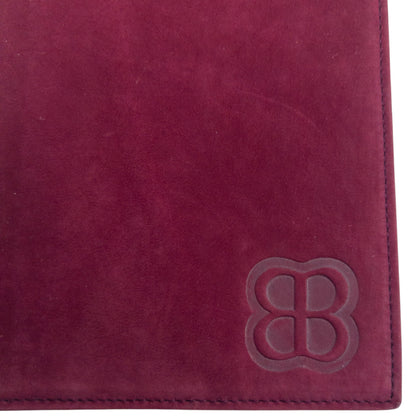 Vintage 90s Balenciaga Suede Document Holder | O/S, Burgundy