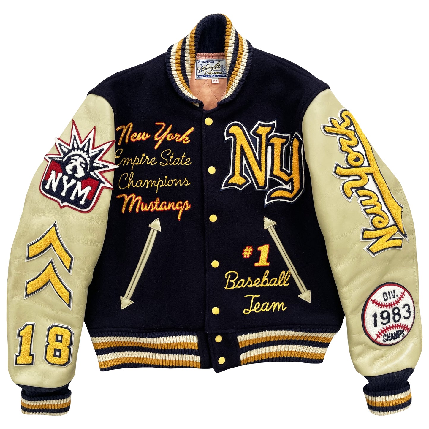 Whitesville New York Empire State Varsity Jacket - M