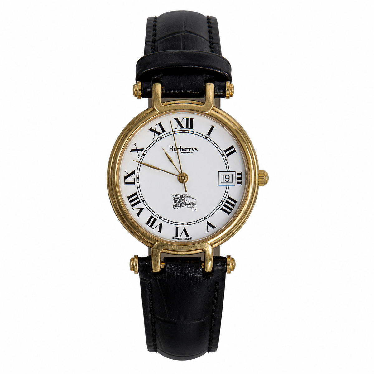 Burberry 26760 Black Leather Strap Watch | O/S, Black