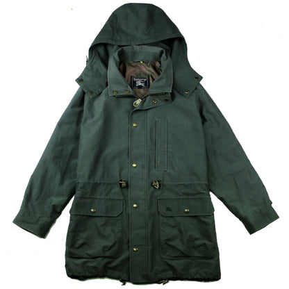 BURBERRY HOODED TRENCH JACKET  (L)