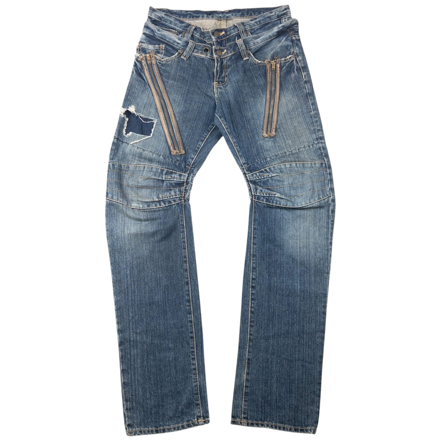 Vintage 2000s PPFM Layered Denim Jeans Size W32 | W32, Multicoloured