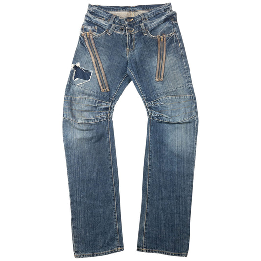 Vintage 2000s PPFM Layered Denim Jeans Size W32 | W32, Multicoloured