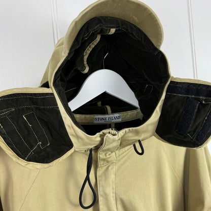 Stone Island Raso Floccato Sniper Mask Jacket Beige (XL) | Extra Large, Beige