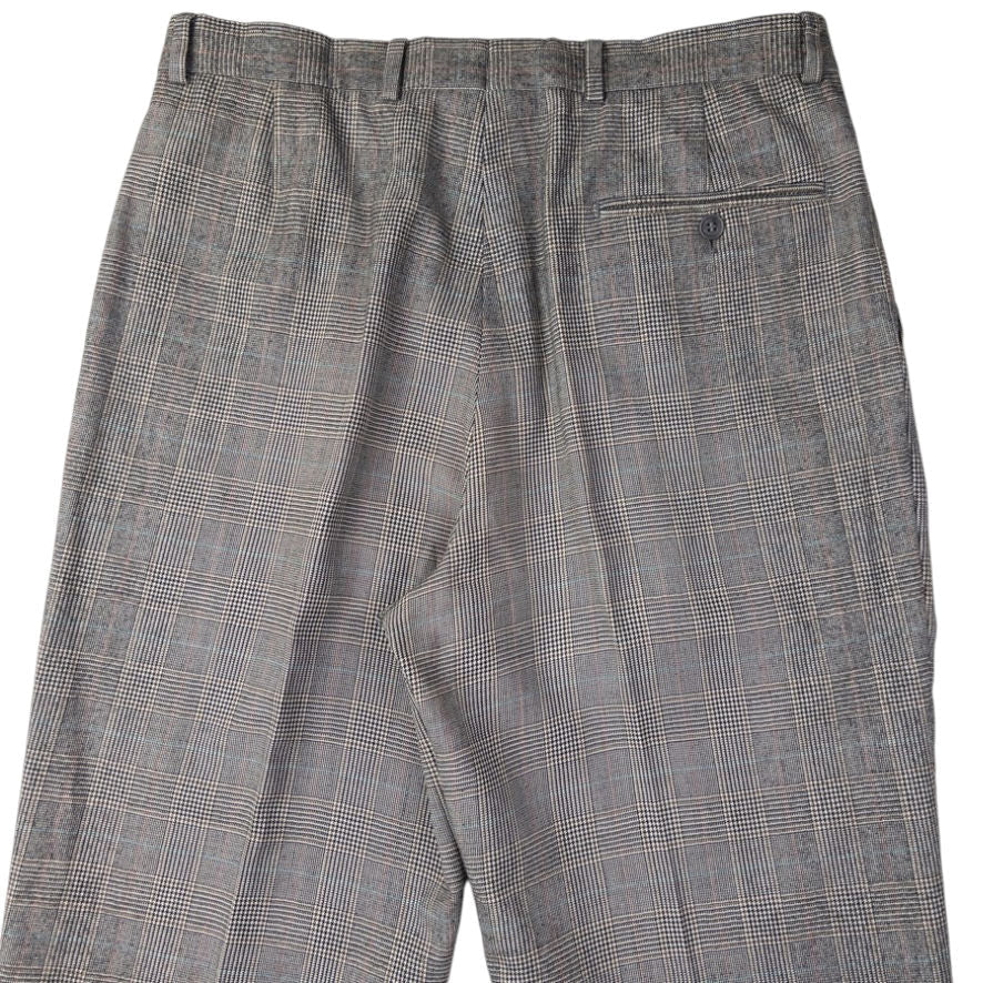 Vintage YSL Yves Saint Laurent Checkered Jacket & Trousers Suit Set Size XL