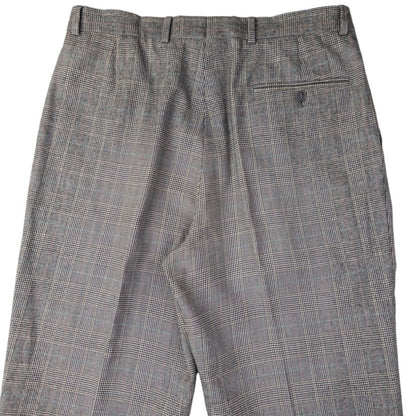 Vintage YSL Yves Saint Laurent Checkered Jacket & Trousers Suit Set Size XL