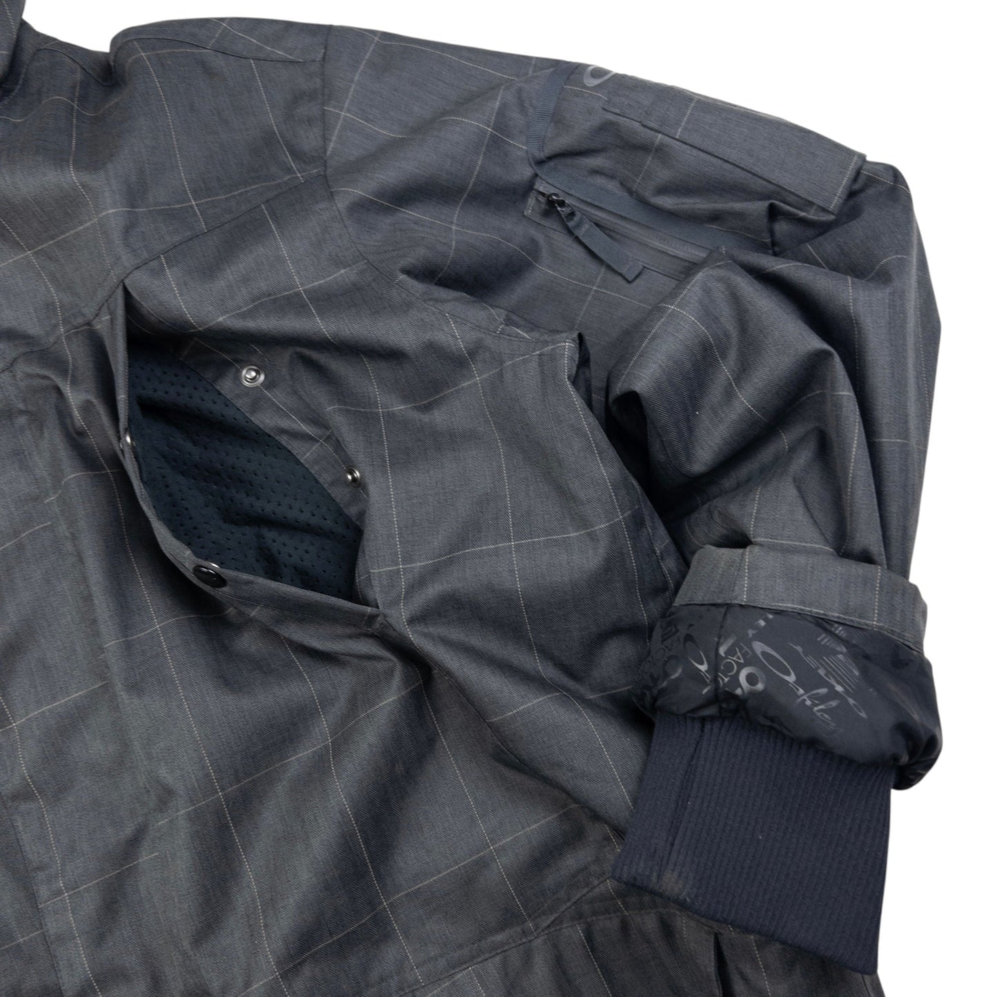 Vintage Oakley Checkered Zip Up Jacket Size L