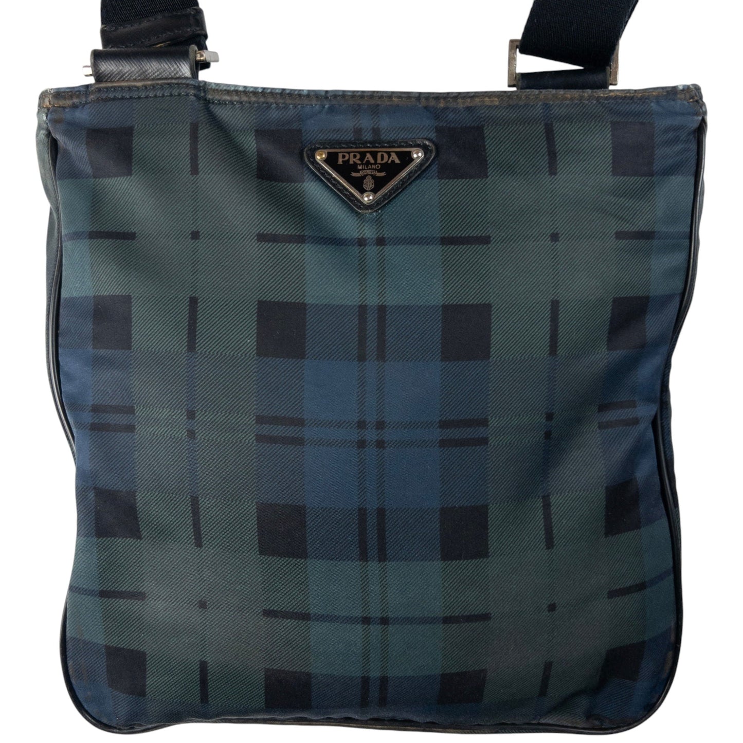 Vintage Prada Tartan Crossbody Bag