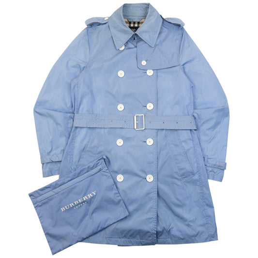 Vintage 2000s Burberry Belt Waist Packable Jacket Womens Size M | Medium, Blue
