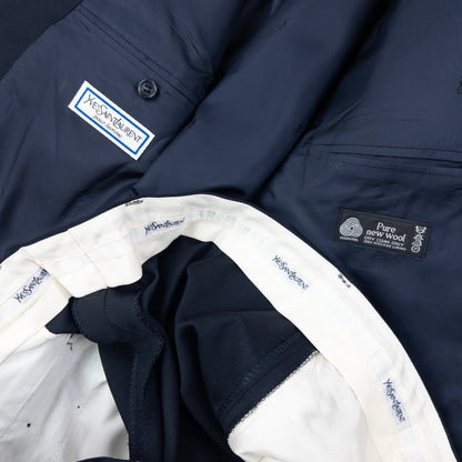 Vintage 80s YSL Yves Saint Laurent Jacket & Trousers Suit Set Size L