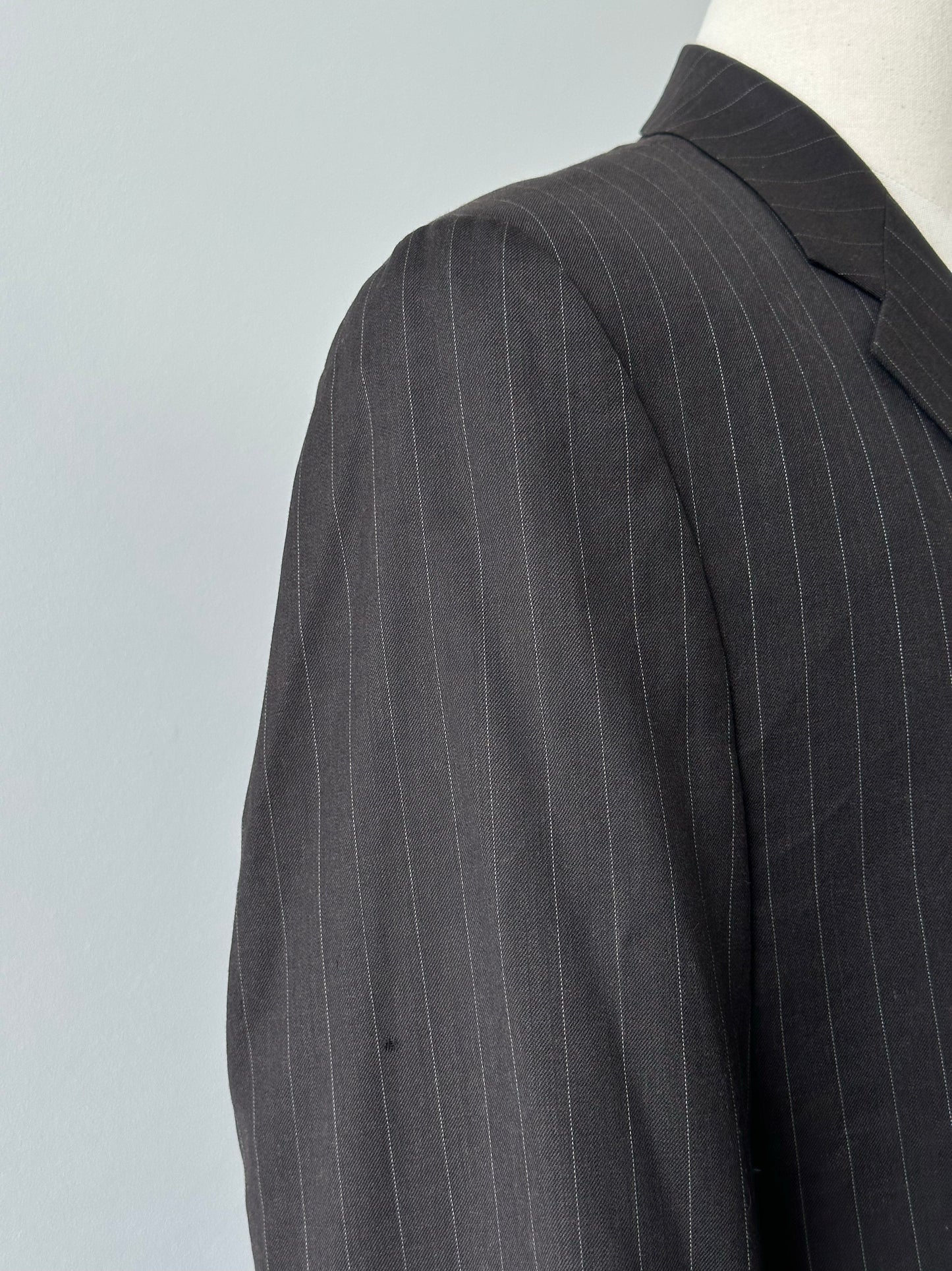 Ralph Lauren 1990s Pure Wool Striped Blazer - 44R