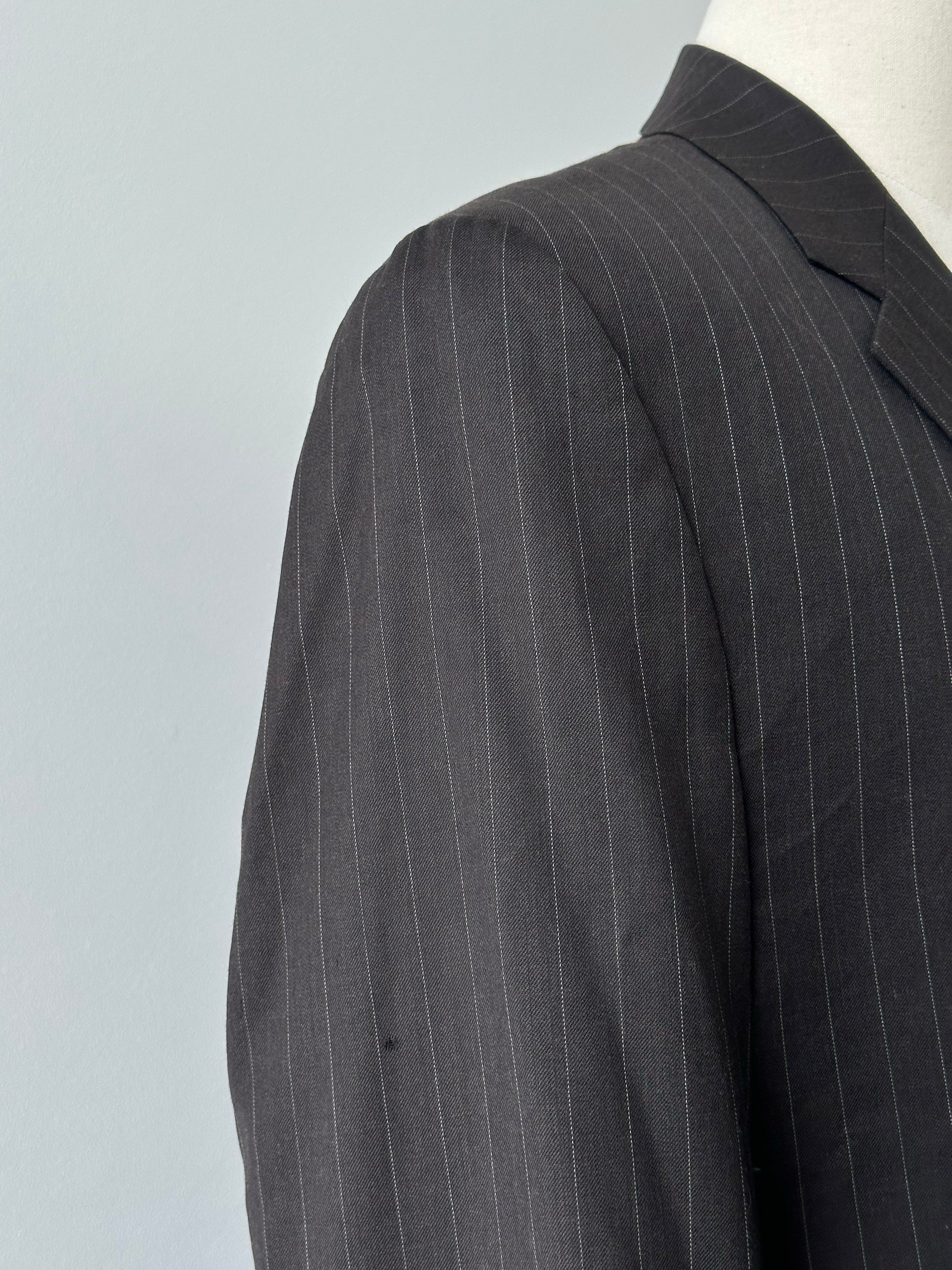 Ralph Lauren 1990s Pure Wool Striped Blazer - 44R