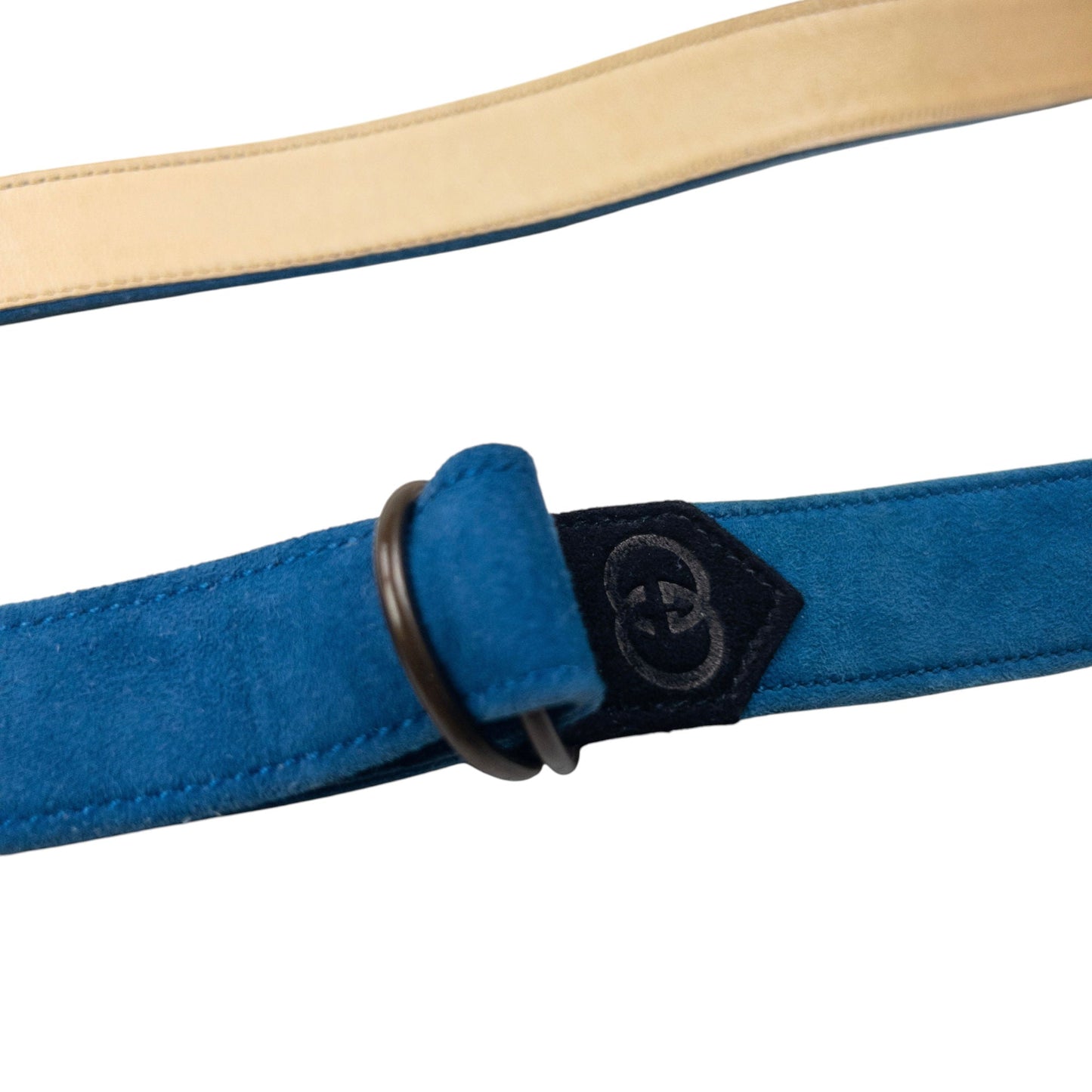 Vintage 80s Gucci Suede Belt Size XL | O/S, Blue