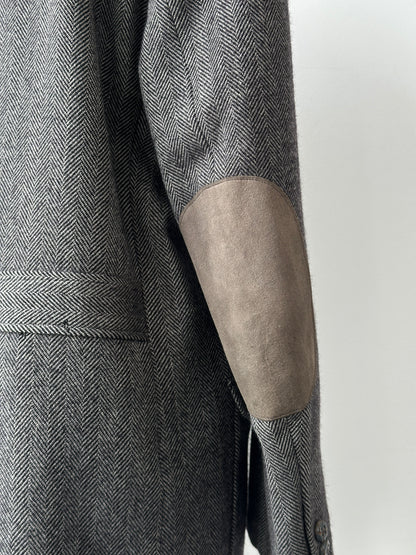 Christian Dior Sports 1980s Pure Wool Herringbone Blazer - M-L