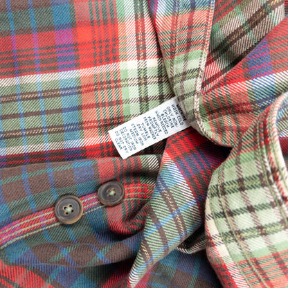 Vintage 90s Polo Ralph Lauren Checkered Long Sleeve Shooting Shirt Size S | Small, Red