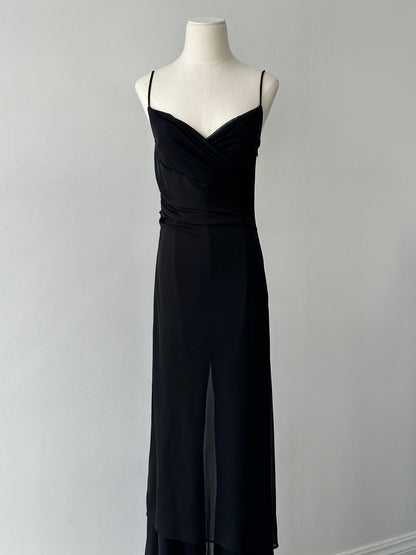 French Vintage 1990s Sheer Overlay Jumpsuit - S