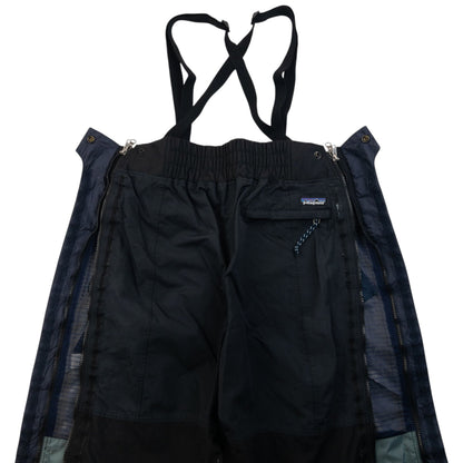 Vintage 2000s Patagonia Full Zip Suspender Snowboarding Trousers Size L | Large, Black