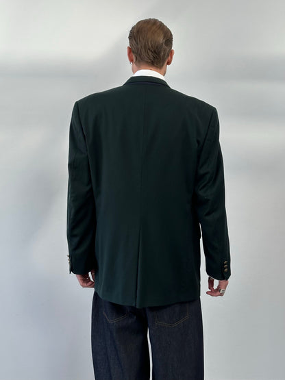 Burberry 1990s Pure Wool Bespoke Button Blazer - 44L
