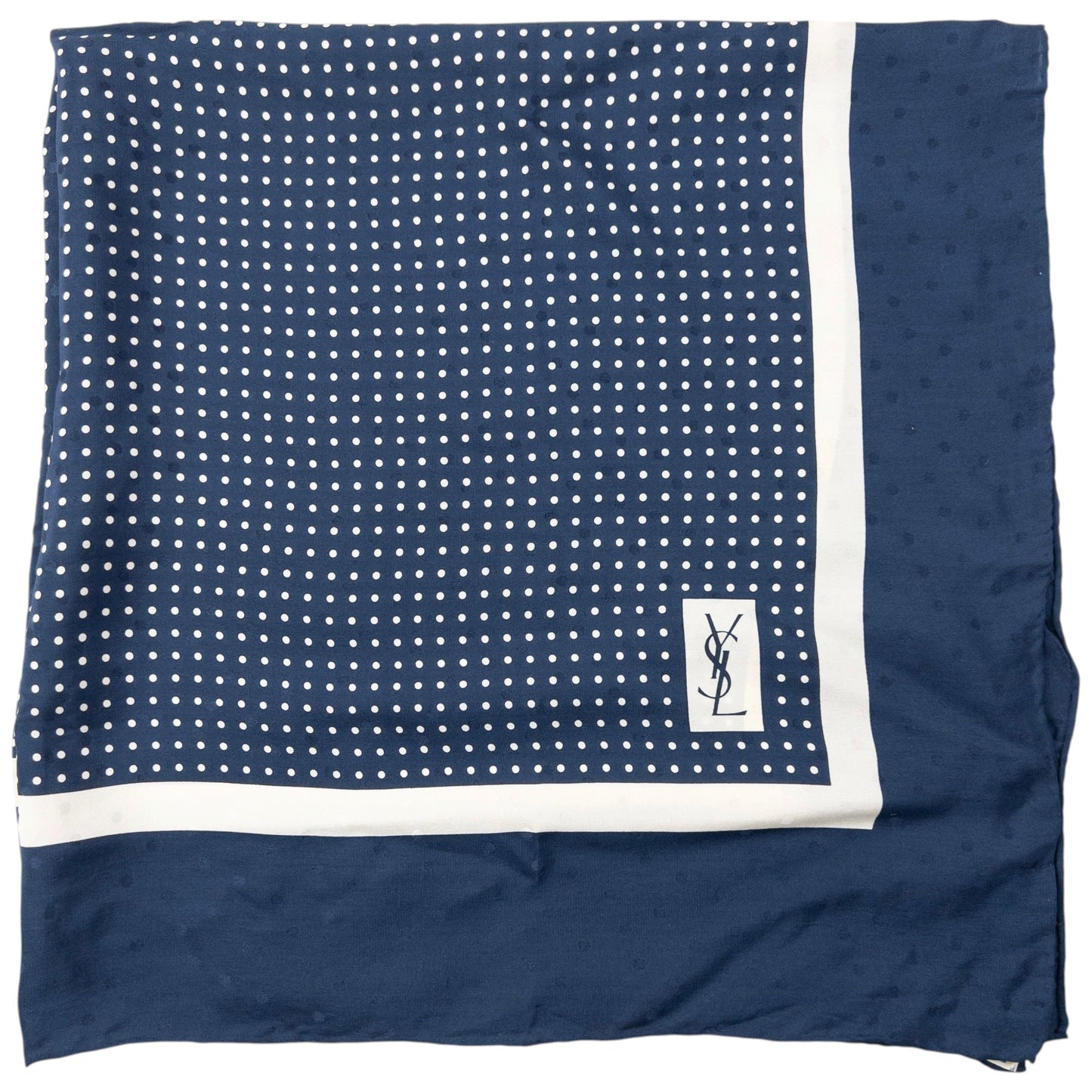 Vintage 80s YSL Yves Saint Laurent Polka Dot Silk Scarf | O/S, Multicoloured