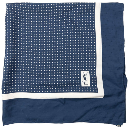 Vintage 80s YSL Yves Saint Laurent Polka Dot Silk Scarf | O/S, Multicoloured