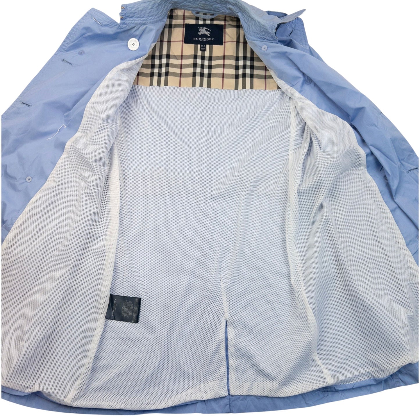 Vintage 2000s Burberry Belt Waist Packable Jacket Womens Size M | Medium, Blue