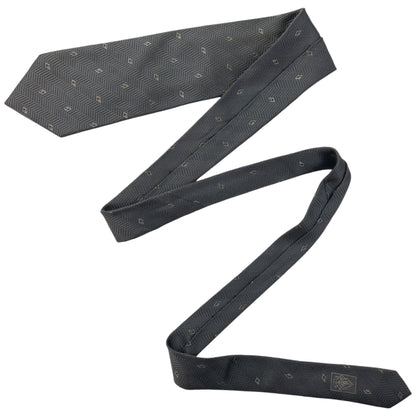 Vintage Gucci Monogram Zigzag Silk Tie