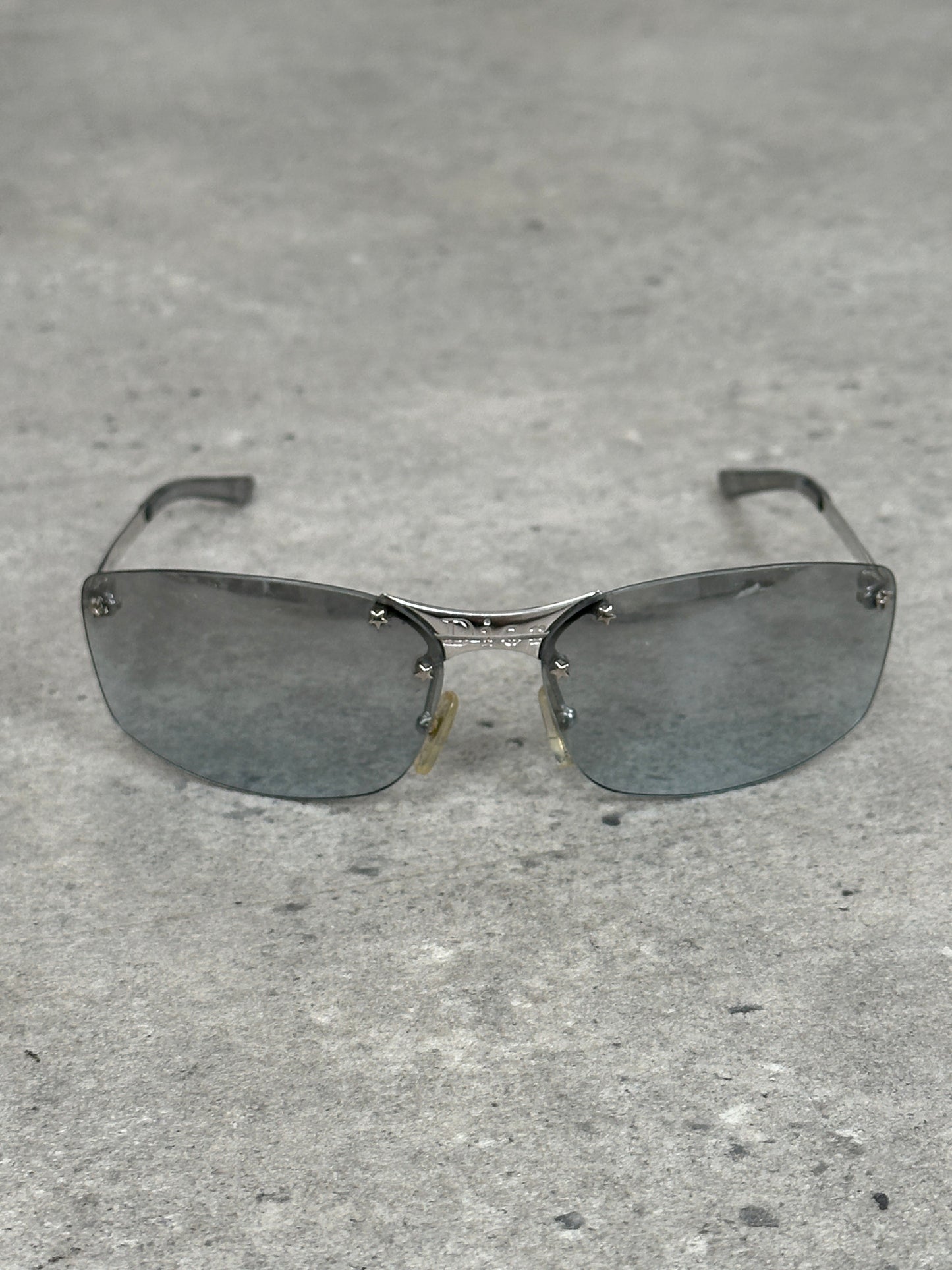 Christian Dior 1990s Mini Pop Rimless Logo Sunglasses