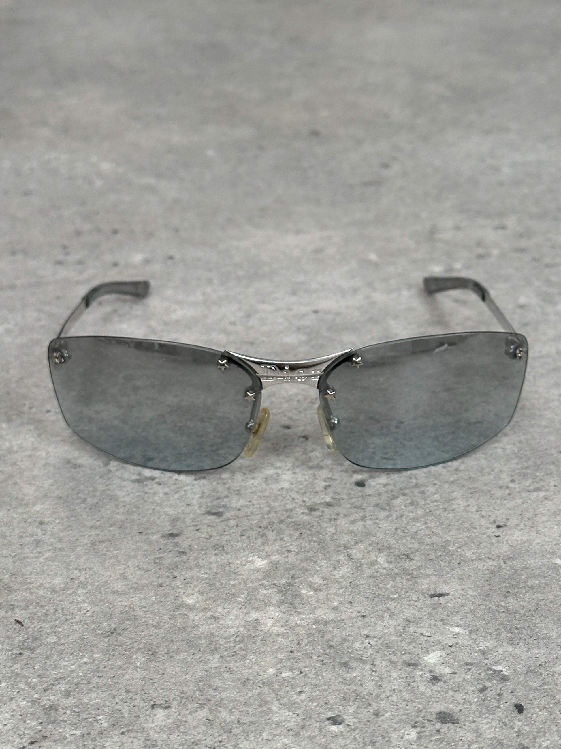 Christian Dior 1990s Mini Pop Rimless Logo Sunglasses