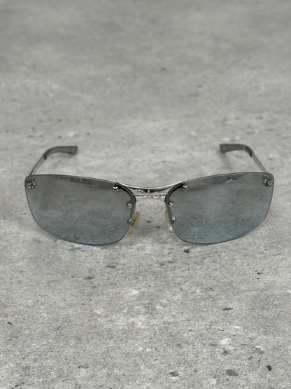 Christian Dior 1990s Mini Pop Rimless Logo Sunglasses
