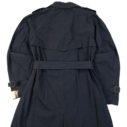 Vintage 80s YSL Yves Saint Laurent Belt Waist Trench Jacket Size S | Small, Navy