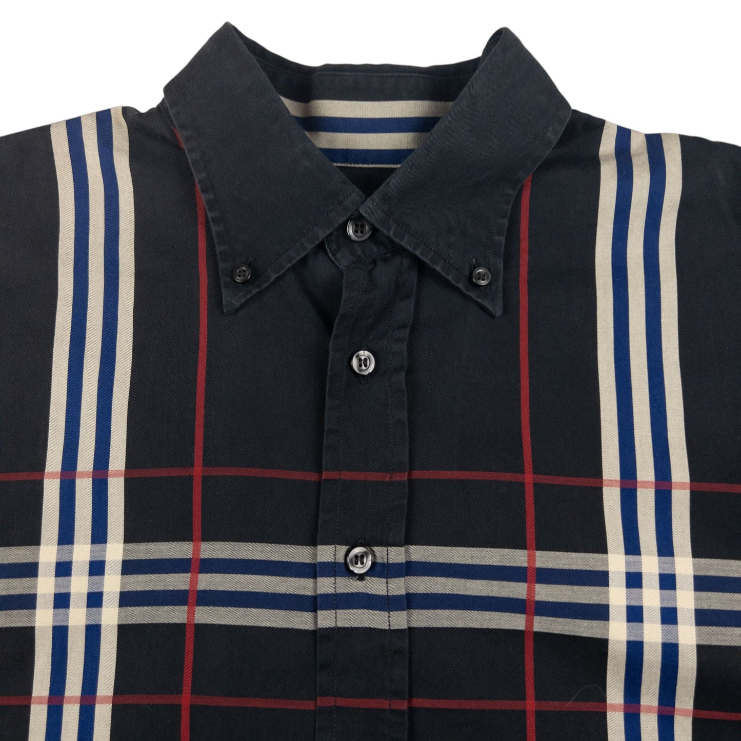 Vintage Burberry Nova Check Long Sleeve Button Up Shirt Size XL