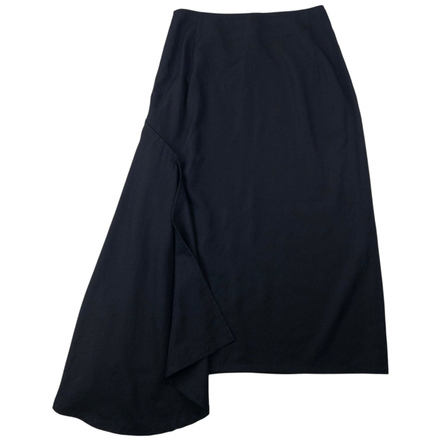 Vintage 2000s Yohji Yamamoto Asymmetric Skirt Womens Size W26 | W26, Black