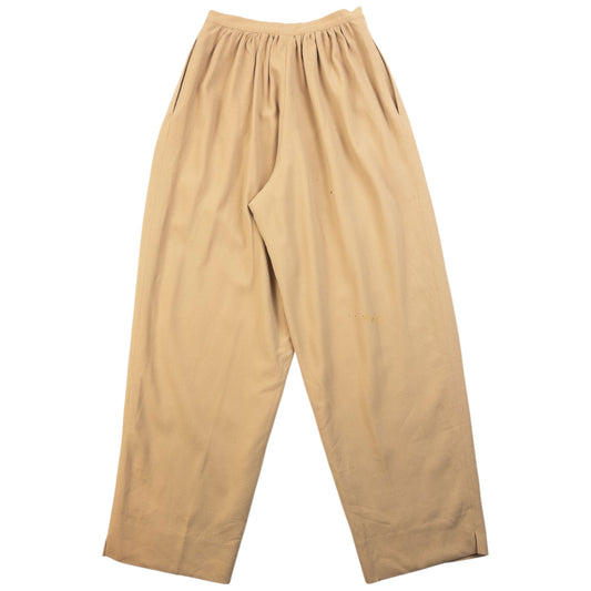 Vintage 90s Issey Miyake Pleated Trousers Size W24 | W24, Beige
