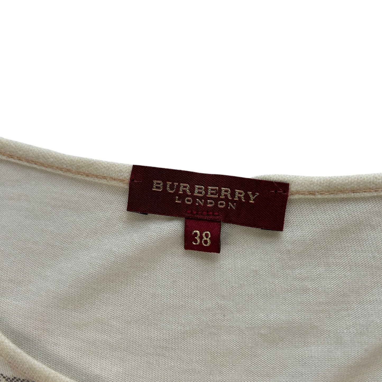 Vintage Burberry Nova Check Long Sleeve T Shirt Woman's Size L