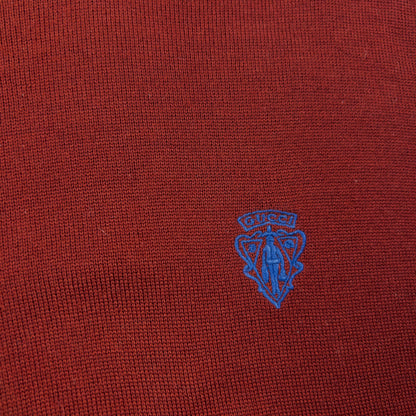 Vintage 2000s Gucci Lightweight Wool Jumper Size M | Medium, Burgundy
