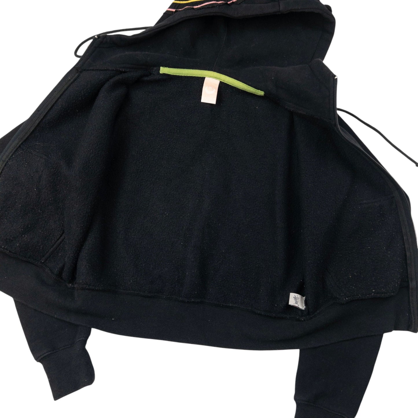 Vintage Stussy Cropped Embroidered Hoodie Womens Size S