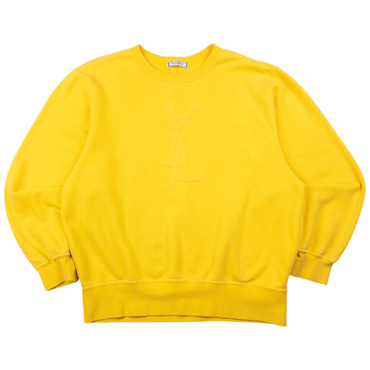 Vintage YSL Yves Saint Laurent Embroidered Sweatshirt Womens Size M